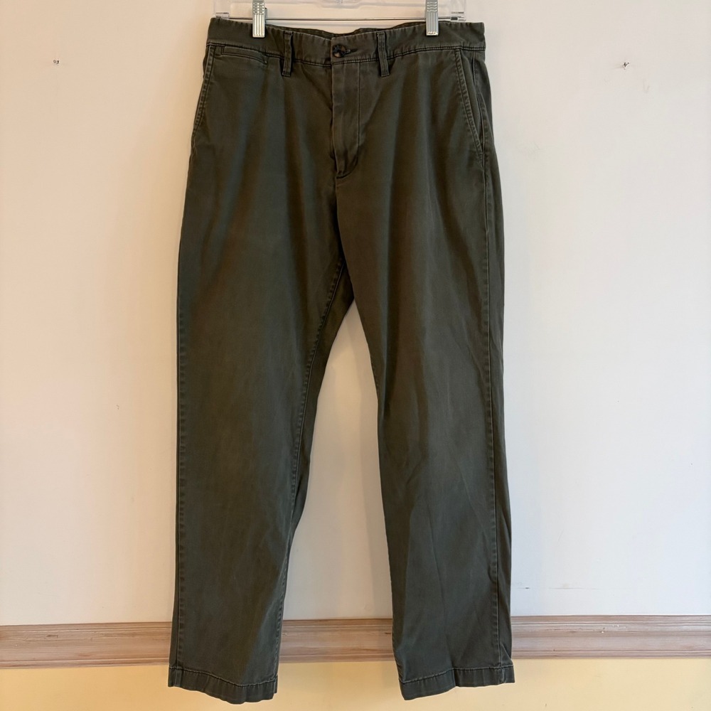 Goodfellow & Co‎ Hennepin Chino Pants Mens 32x30 Athletic Fit Olive Green Cotton